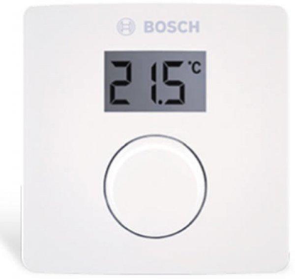 Bosch CR 10H kézi vezérlésű szobatermosztát, LCD kijelző, beépített
páratartalom érzékelővel
