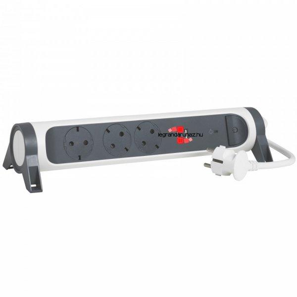 Legrand Elosztósor Premium 3x2P+F, túlfeszültség-védelemmel, USB-A + USB-C,
1,5 m vezetékkel, fehér/fekete, Legrand 694508