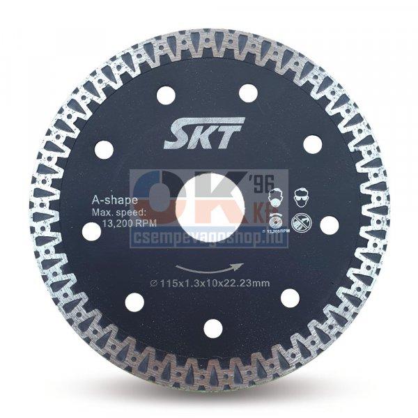 SKT 526 gyémánttárcsa száraz vágáshoz 115×22,2×1,3×10mm fekete
(skt526115b)