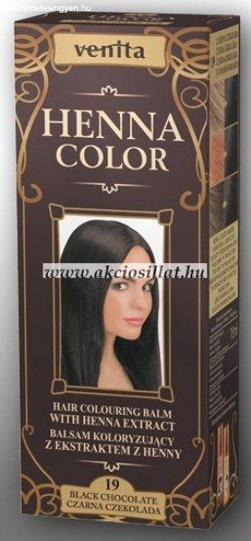 Venita Henna Color gyógynövényes krémhajfesték 75ml 19 Black Chocolate