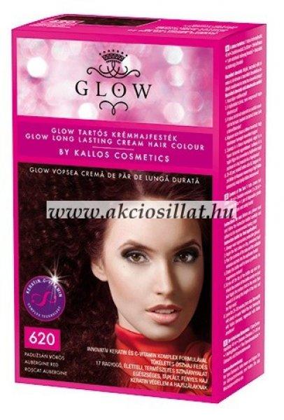 Kallos Glow tartós krémhajfesték 620 padlizsán vörös 40ml