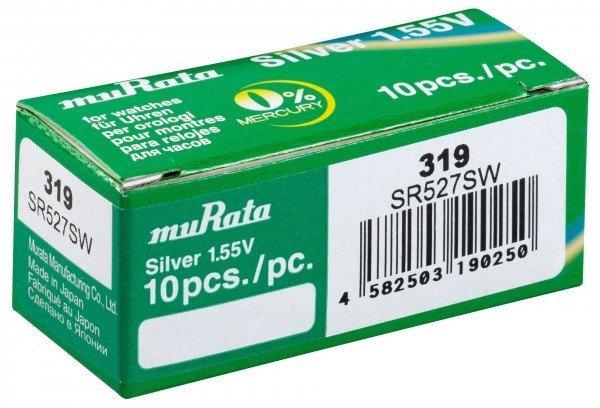 MURATA(Sony) 319,SR527SW ezüst-oxid gombelem 1,55V bl/1