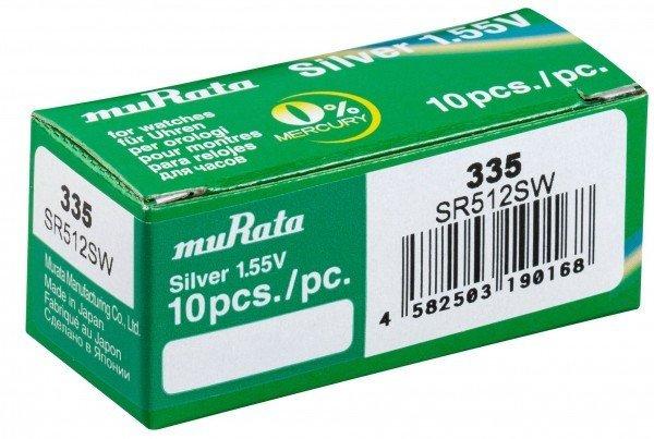 MURATA(Sony) 335 SR512SW ezüst-oxid gombelem 1,55V bl/1