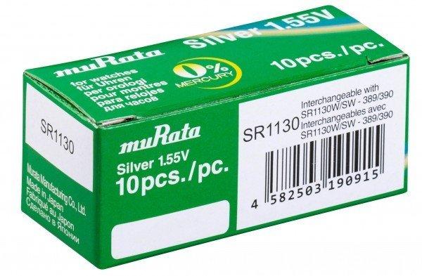 MURATA(Sony) 389/390 SR1130 ezüst-oxid gombelem 1,55V bl/1