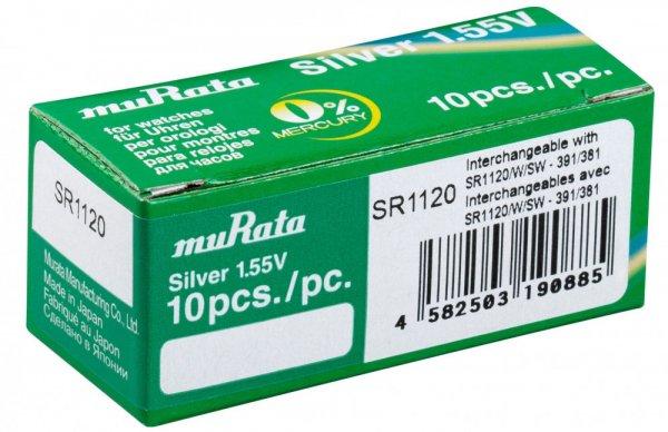 MURATA(Sony) 381/391 SR1120 ezüst-oxid gombelem 1,55V bl/1