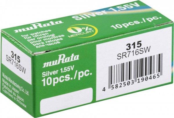 MURATA(Sony) 315,SR716SW ezüst-oxid gombelem 1,55V bl/1
