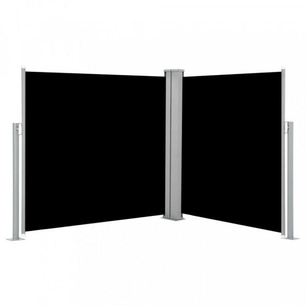 Fekete behúzható oldalsó napellenző 100 x 600 cm