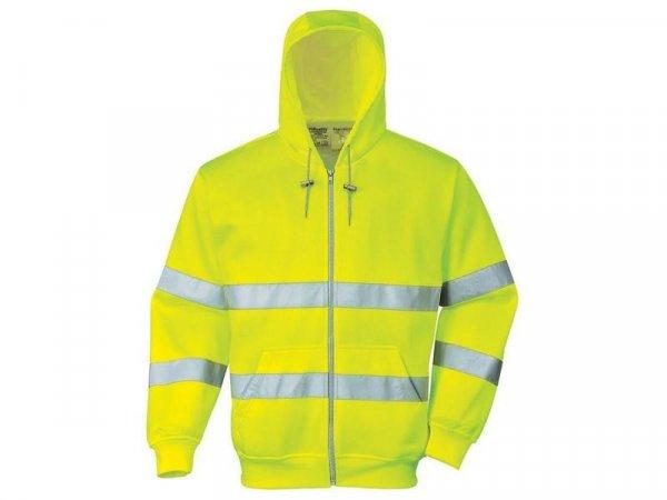 B305 - Hi-Vis zipzáros pulóver - sárga