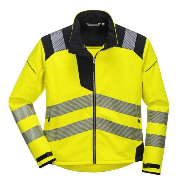 T402 - Vision Hi-Vis softshell kabát - sárga / fekete