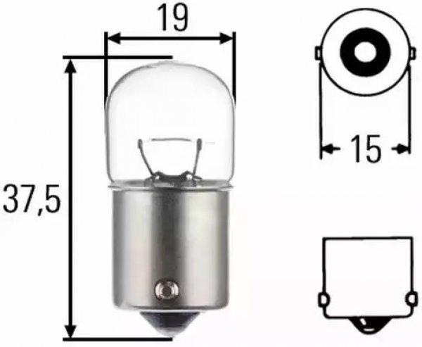 Izzó 24V 5W BA15s