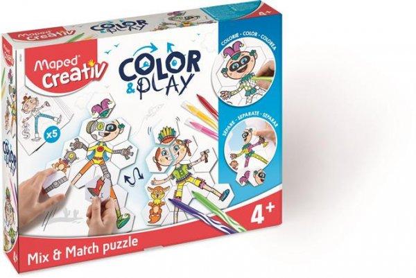 Kreatív készségfejlesztő készlet, MAPED CREATIV, Color and Play színező
és puzzle