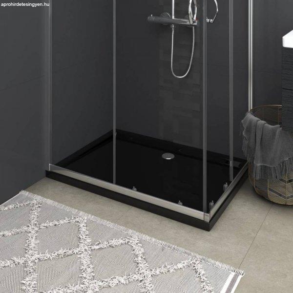 Téglalap alakú fekete abs zuhanytálca 80 x 110 cm