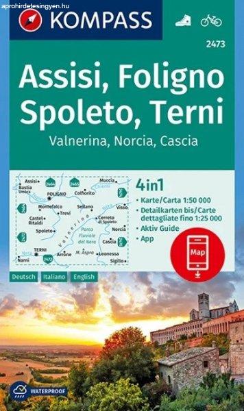 WK 2473 - Assisi, Foligno, Spoleto, Terni, Valnerina, Norcia, Cascia - KOMPASS