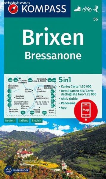WK 56 - Brixen, Bressanone turistatérkép - KOMPASS