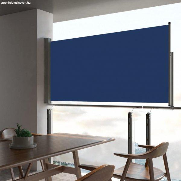 Kék kihúzható oldalsó terasz napellenző 80 x 300 cm