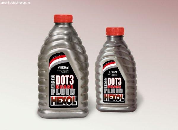 HEXOL DOT-3 BRAKE FLUID (1.) 0,45-0,9 literes kiszerelésekben