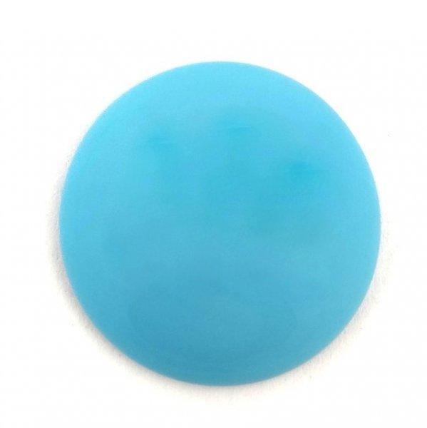 Cseh üveg kaboson - Turquoise Blue - 25mm