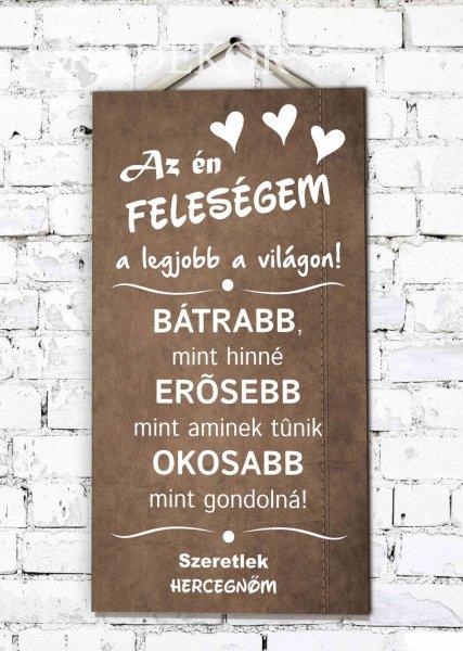 BŐR HÁTTERŰ Ajándék tábla