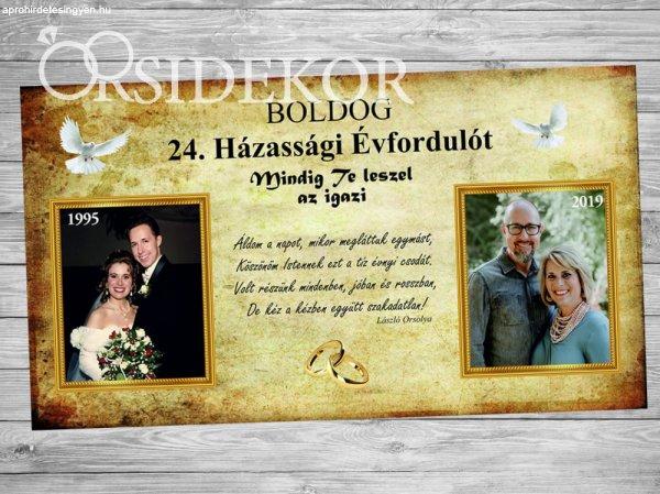 AKKOR ÉS MOST Házassági évforduló tábla