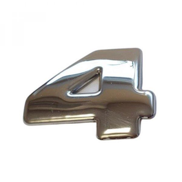 Scaniához inox típusjel 4-es számjegy nagy