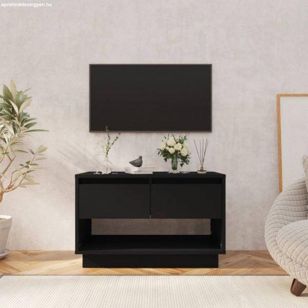 Fekete forgácslap tv-szekrény 70 x 41 x 44 cm