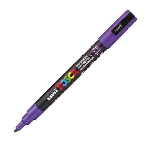 Dekormarker Uni Posca PC-3M 0.9-1.3 mm, kúpos, lila