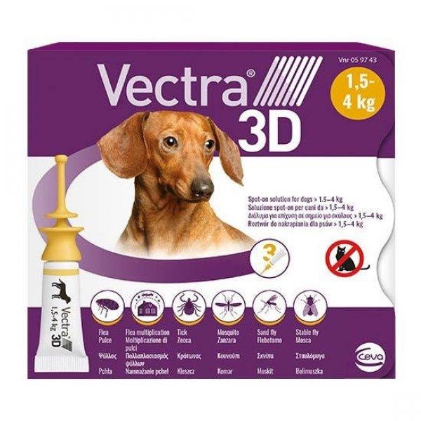 Vectra® 3D rácsepegtető oldat kutyáknak 1,5-4 kg