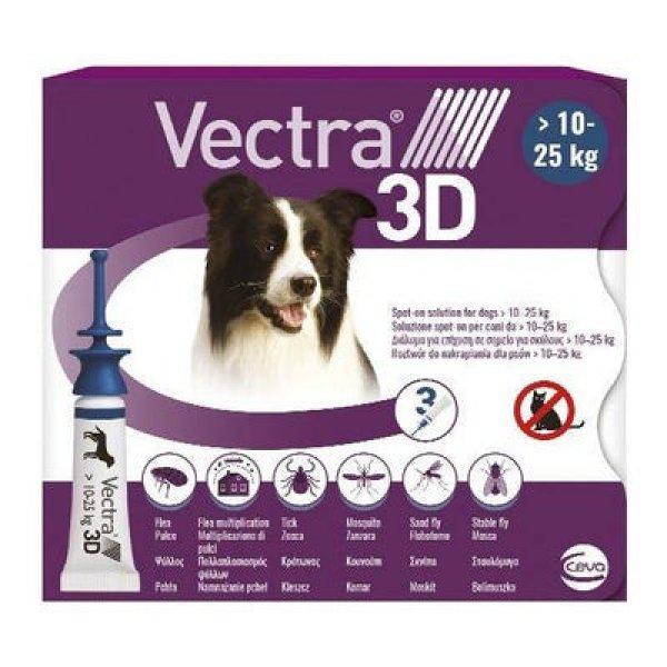 Vectra® 3D rácsepegtető oldat kutyáknak 10-25 kg