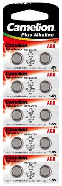 Camelion AG8(191,LR55,LR1120) alkáli gombelem 1,5V bl/10