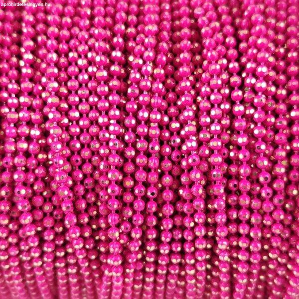 Ékszerlánc - golyós - 1.5mm - Magenta