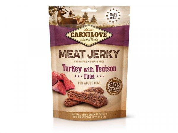 Carnilove Jerky Snack Turkey with Venison Fillet – pulyka szarvas filével
100g