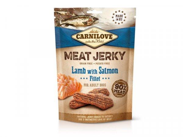 Carnilove Jerky Snack Lamb with Salmon Fillet – bárány lazac filével 100g