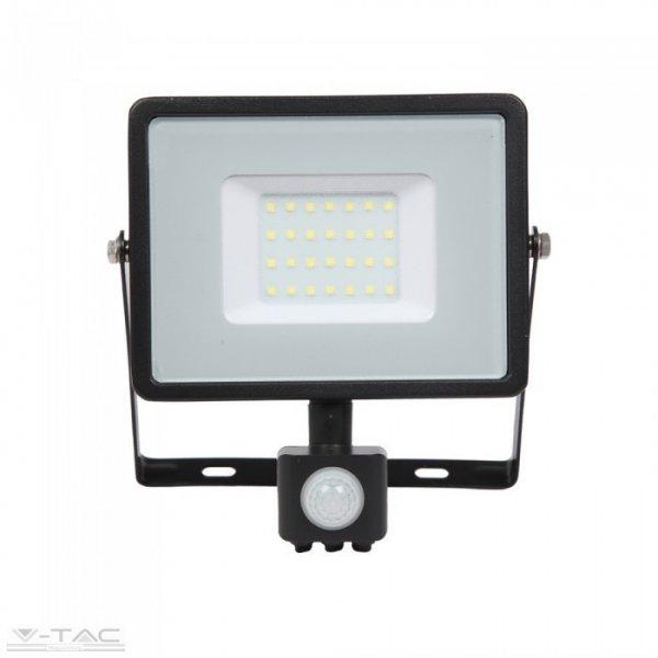 30W Mozgásérzékelős LED reflektor fekete IP65 4000K - PRO461