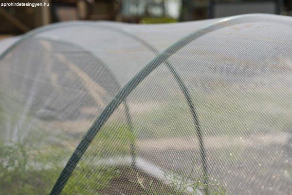 Rovar elleni védőháló zöldségeskertekhez, 2x10m átlátszó1x1mm 38g/m2