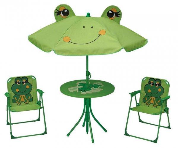 LEQ MELISENDA Rana szett, béka, napernyő 105 cm, asztal 50 cm, 2 szék