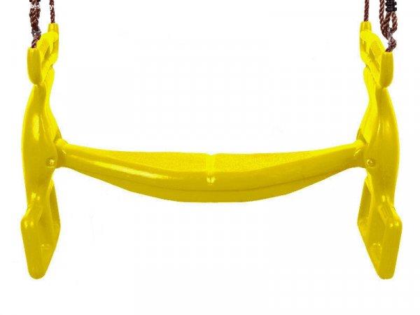 Hinta - Két személyes műanyag háttalülős hinta sárga
