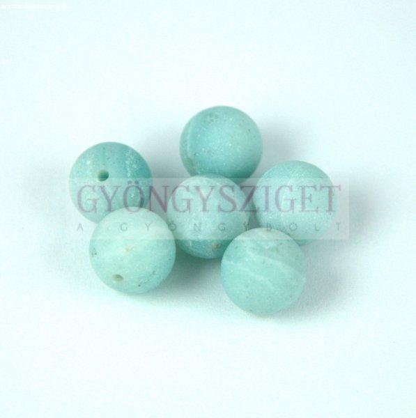 Amazonit gyöngy - matt - 6mm