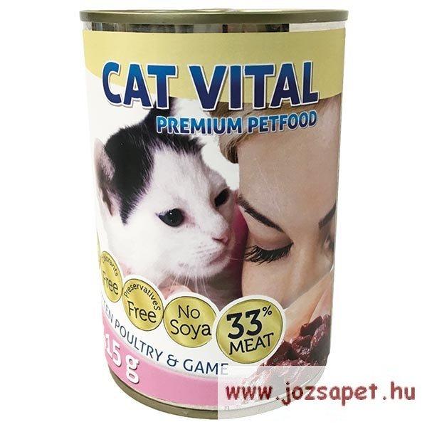 Cat Vital Konzerv macskának, kacsa és pulyka 415g