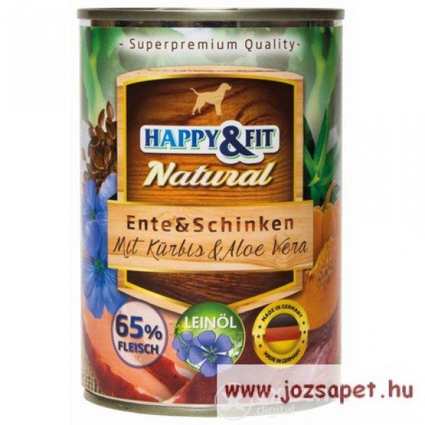 Happy&Fit konzerv kacsahússal, sonkával, sütőtökkel és aloe veraval, 400g
vagy 800g