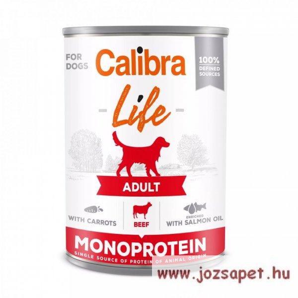 Calibra Life Beef konzerv marhahússal és sárgarépával felnőtt kutyák
számára 400g