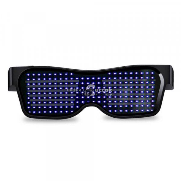 LED kijelzős Party szemüveg - Kék