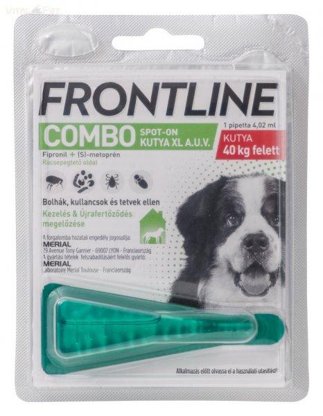 Frontline Combo Spot On kutya "XL" 40 kg felett 4,02 ml (3db, 3x4,02
ml)