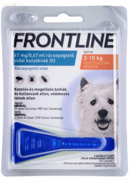 Frontline Spot On kutya "S" 2-10 kg 0,67 ml (3db, 3x0,67 ml)