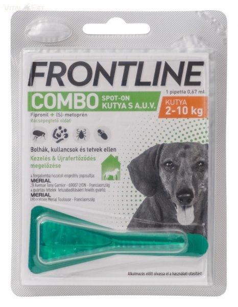 Frontline Combo Spot On kutya "S" 2-10 kg 0,67 ml (3db, 3x0,67 ml)