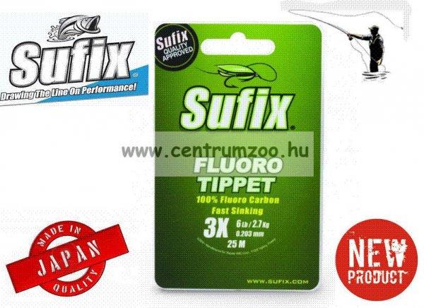 Sufix Fluoro Tippet 25M+Pvc 0.138Mm/3Lb/6X Clear Monofil Előke Zsinór