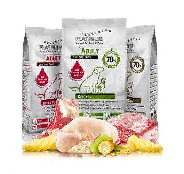 Platinum Natural .TRIO 15 kg (3*5 Kg) 5 kg Csirke + 5 kg Ibériai sertés + 5 kg
Marha