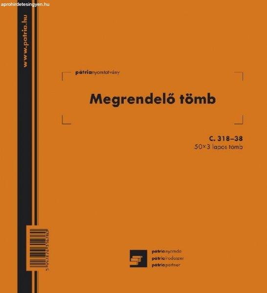 Megrendelő tömb 50x3 lapos tömb 185x203 mm C.318-38 