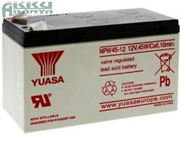 YUASA 12V 45W (8,5Ah) akkumulátor NPW45-12