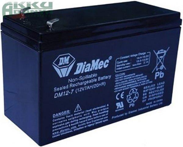 DIAMEC 12V 7Ah akkumulátor DM12-7