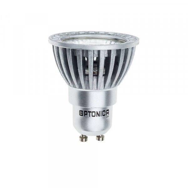LED spot GU10, 6W, 230V, COB, fehér fény, 50°